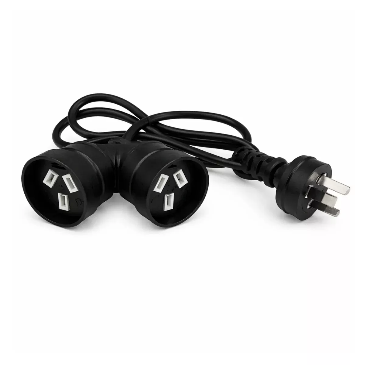 1-metre-extension-lead-double-socket-with-flat-earth-plug 1 Metre Extension Lead – Double Socket with Flat Earth Plug