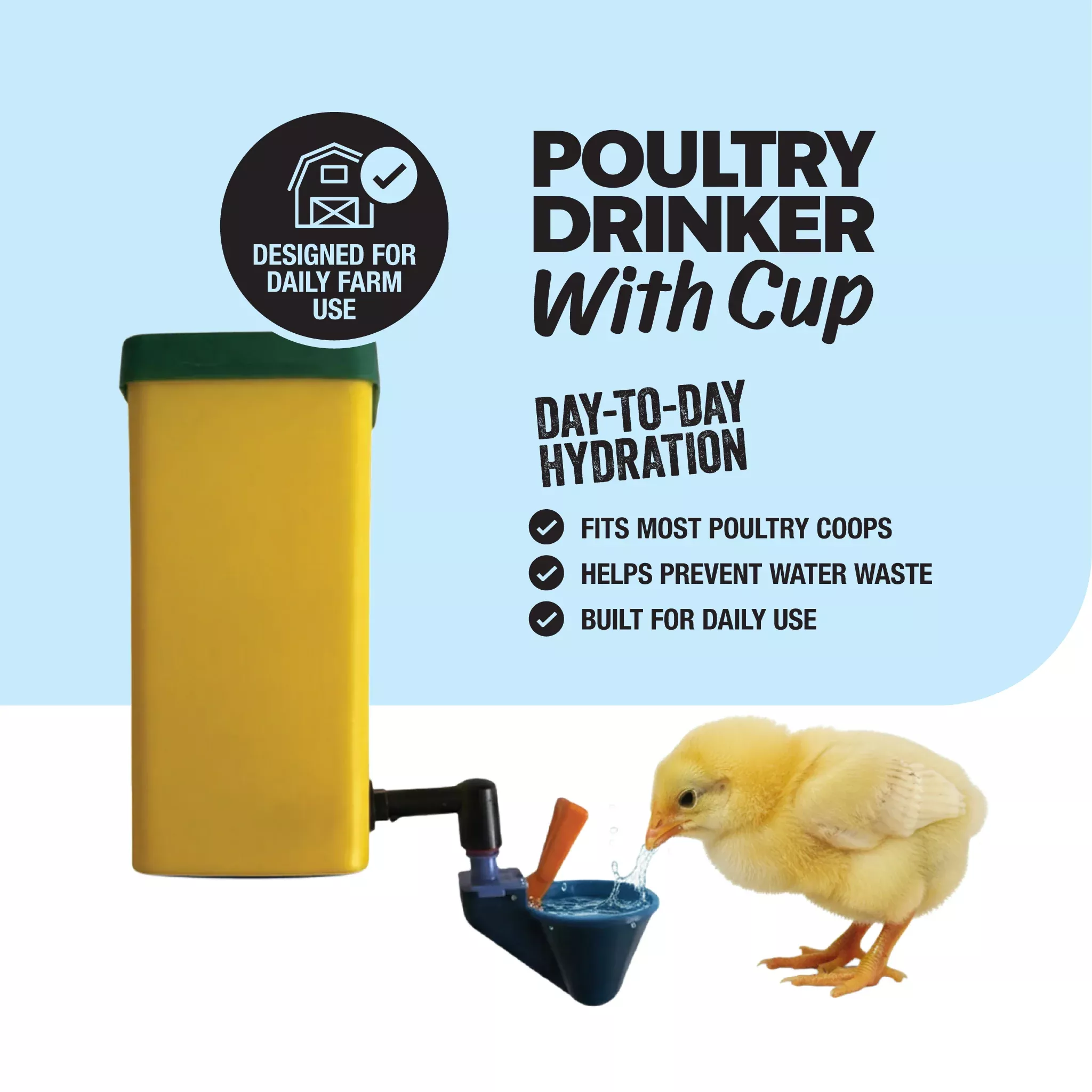1-quart-poultry-drinker-w-auto-fill-cup 1 Quart Poultry Drinker w/ Auto-Fill Cup