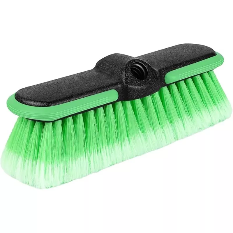10 Car Wash Brush Head, Scrub Brush Attachment for Extension Pole, Outdoor Cleaning Tool for Window, Wall, Floor, Deck, Patio