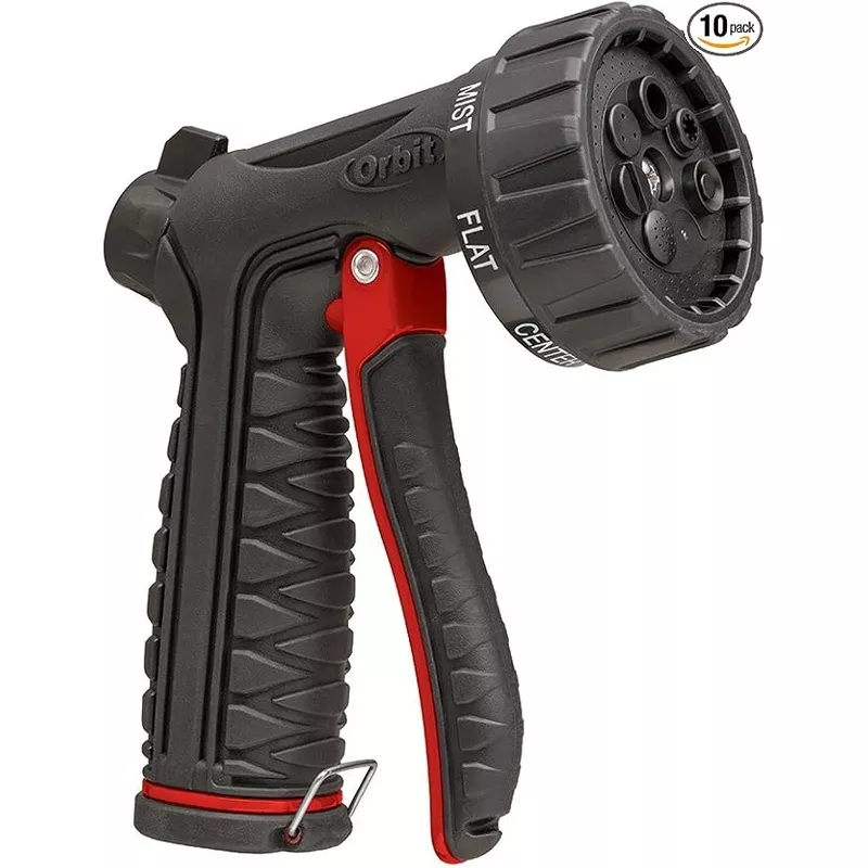 10-Pack Orbit Pro Flo 7 Pattern Outdoor Hose-End Lawn and Garden Watering Nozzle with Front Trigger