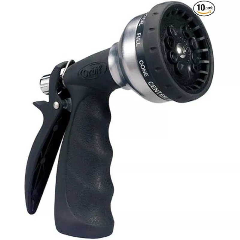 10-Pack Orbit Ultra light 10 Spray Pattern Nozzle, Garden Hose Yard Water Pistol 58339N