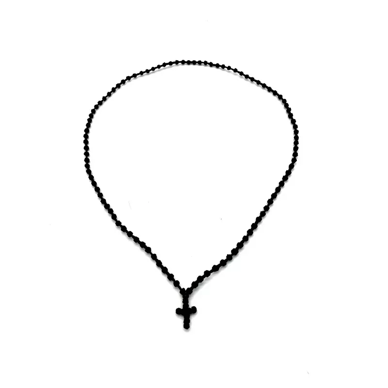 100-knot Wax Prayer Rope (with Cross and Single Bead)