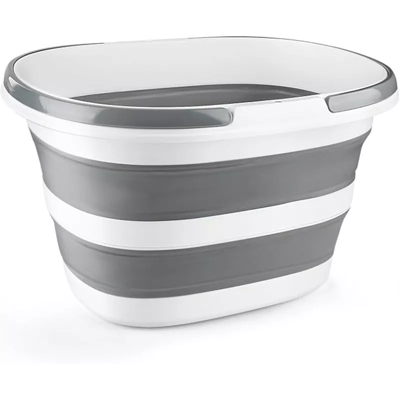 10L Collapsible Bucket with Handle, Foldable Ice Bucket Car Wash Buckets for Cleaning, Portable Wash Basin for Fishing Gardening Window Washing Mopping Household Use Cleaning Supplies