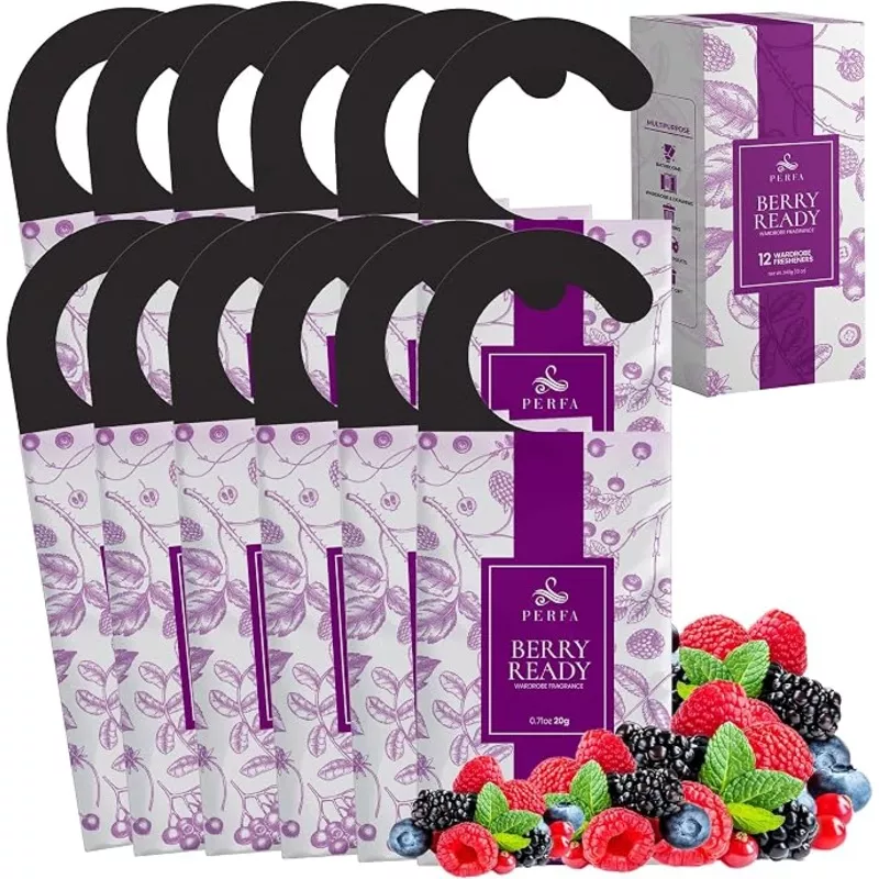 12 Packs Large Closet Deodorizer for Women - Berry Odor Absorber by Perfa