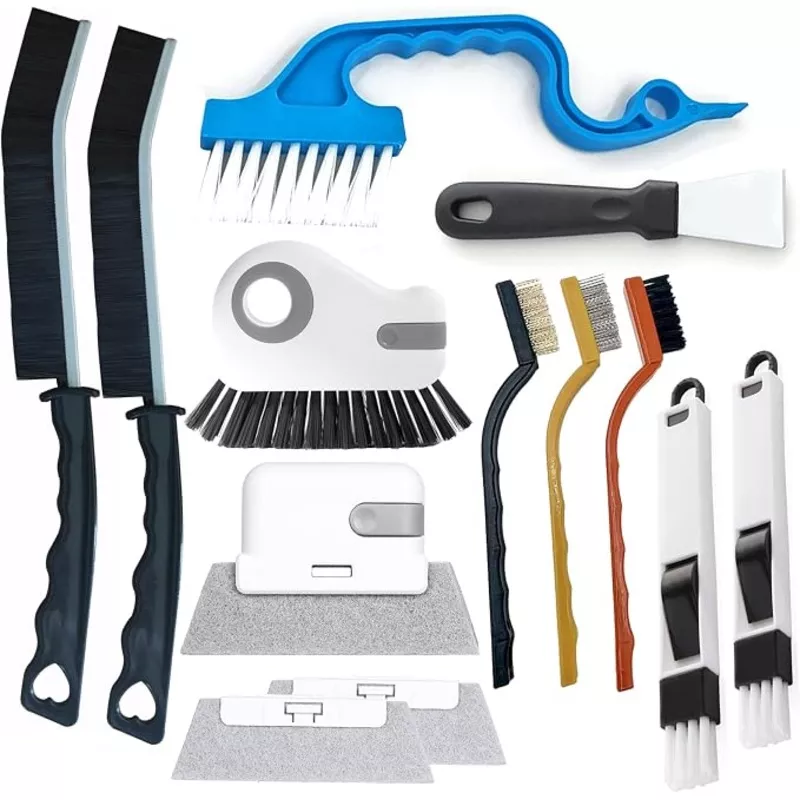 13Pcs Window Track Cleaning Tools - Sliding Door Track Cleaner Kit