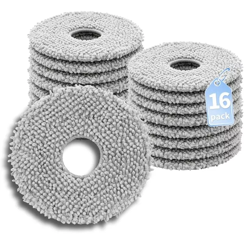 16 Pack Washable Mop Pads Replacement Compatible with Roborock Qrevo Series(Qrevo/S/Pro/Plus/Master/Slim/Curv/Edge/MaxV/Curv S5X/Edge S5A/S5V),Saros 10R, QV35A, QV35S Robot Vacuum