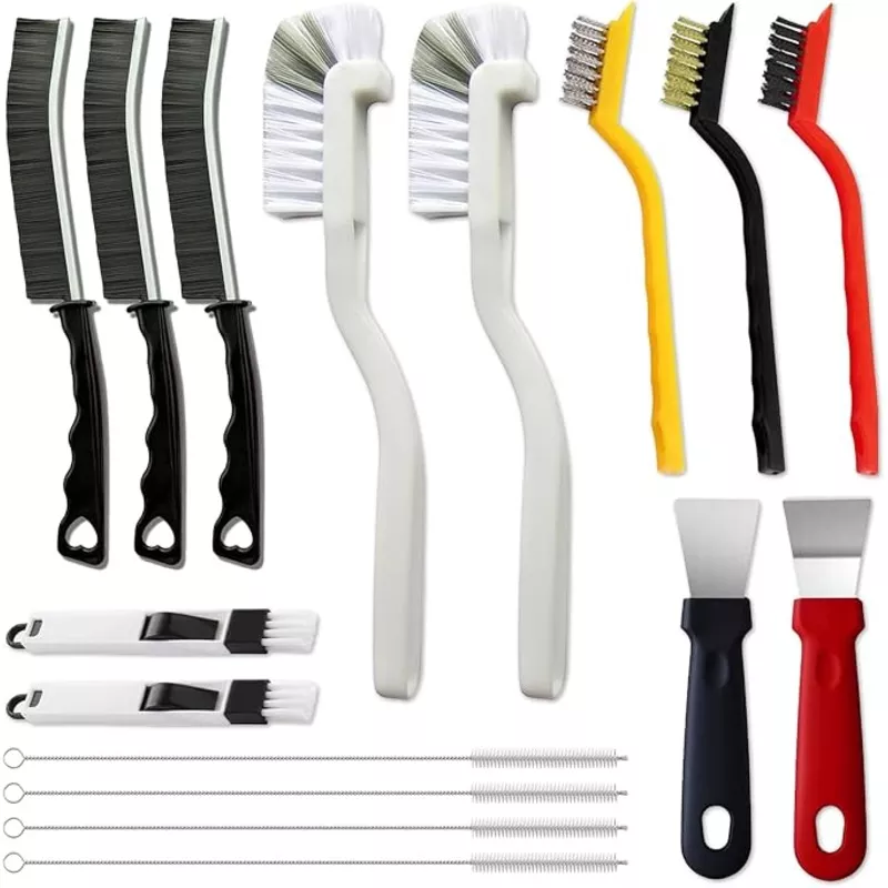 16pcs-crevice-cleaning-brush-set-hard-bristle-scrub-brushes-gaps 16Pcs Crevice Cleaning Brush Set, Hard Bristle Scrub Brushes for Gaps