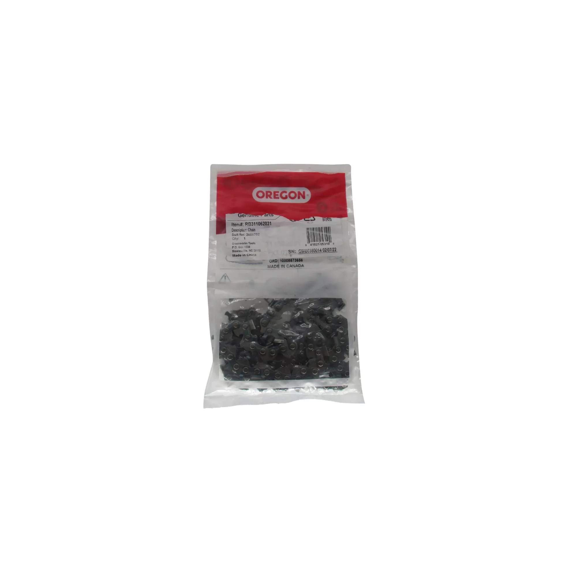 18-replacement-chainsaw-chain-w-0-325-pitch-050-chain-gauge-72-dl 18" Replacement Chainsaw Chain w/ 0.325" Pitch, .050" Chain Gauge & 72 DL