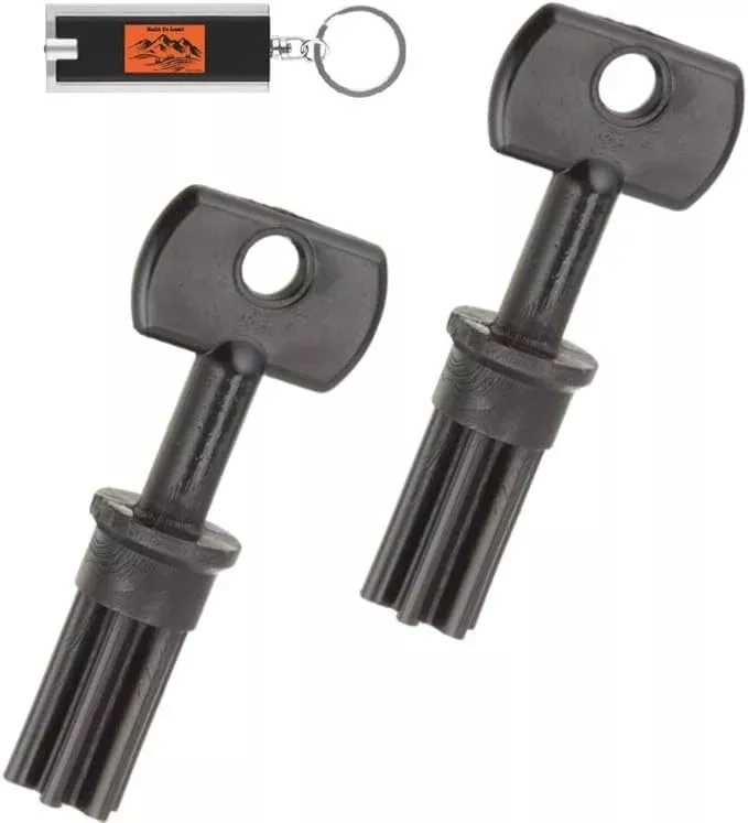 2 Pack of Irritrol Replacement Key, Rain Dial External Controller Key R8969, Pack of 2 Outdoor Replacement Keys for Irritrol Controller Sprinkler Irrigation Boxes with Included LED Keychain Light