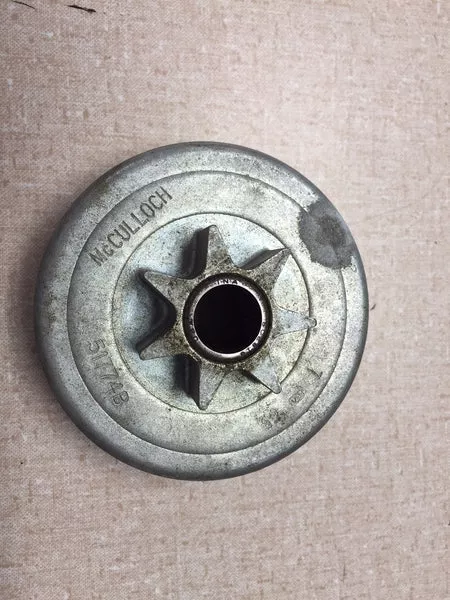 51774b-mcculloch-vintage-nosspur-sprocket-51774-404-pitch-7-teeth-needle-bearing 51774B McCulloch Vintage NOSSpur Sprocket 51774.404" Pitch, 7 Teeth -needle bearing included, 9/16" Crankshaft Diameter