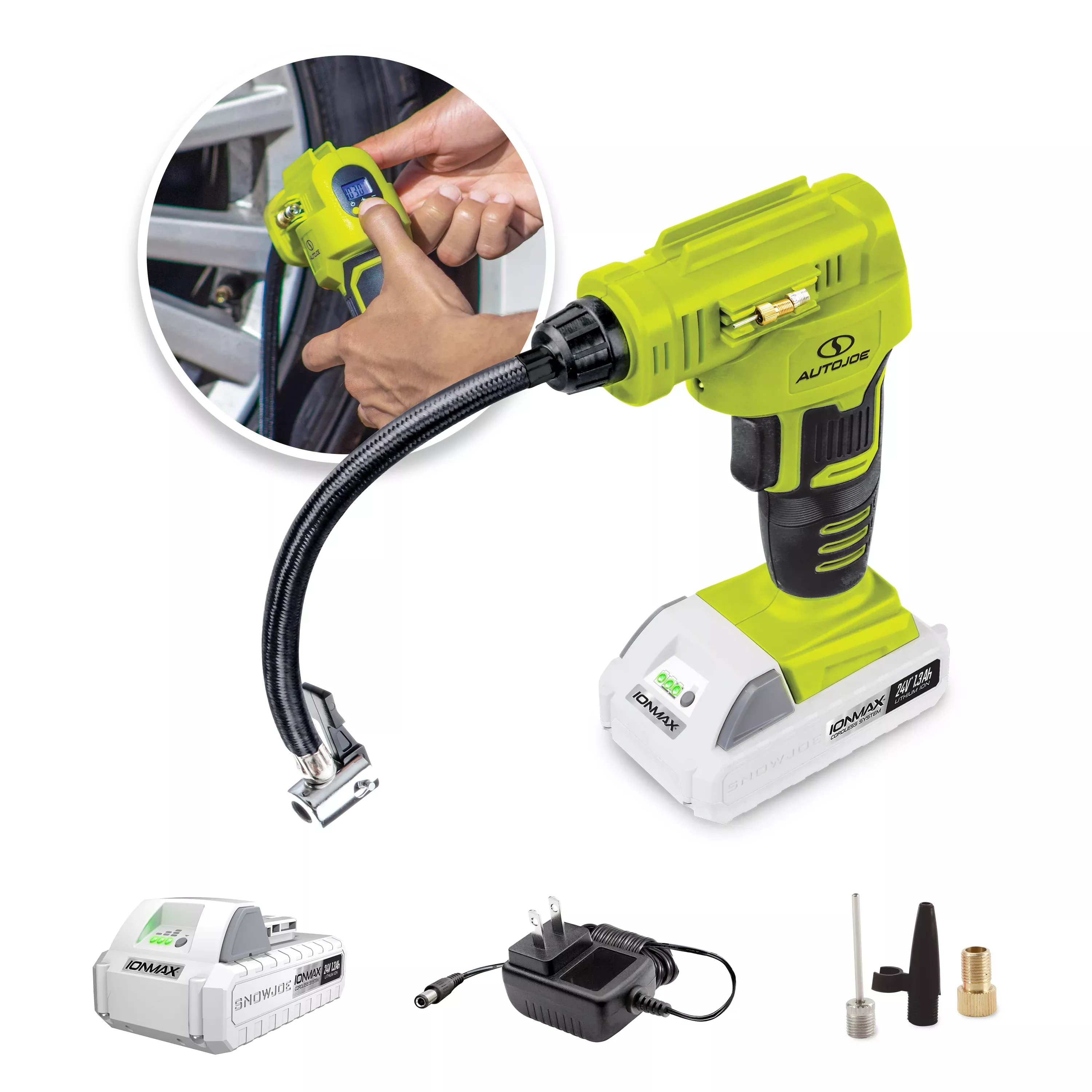 auto-joe-24-volt-ionmax-cordless-portable-air-compressor-kit Auto Joe 24-Volt IONMAX Cordless Portable Air Compressor Kit