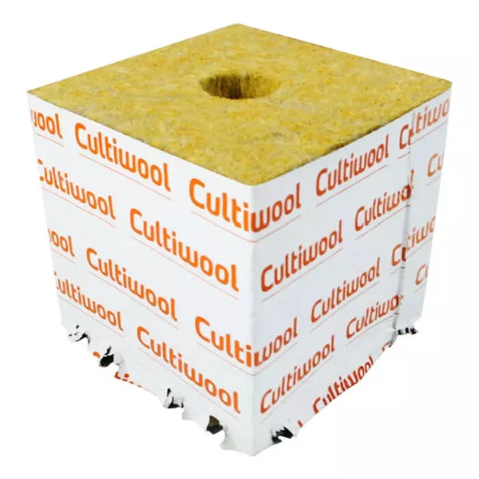 cultiwool-6-x-6-x-6-blocks-cultilene-rockwool-w-optidrain Cultiwool 6" x 6" x 6" Blocks of Cultilene Rockwool w/ Optidrain