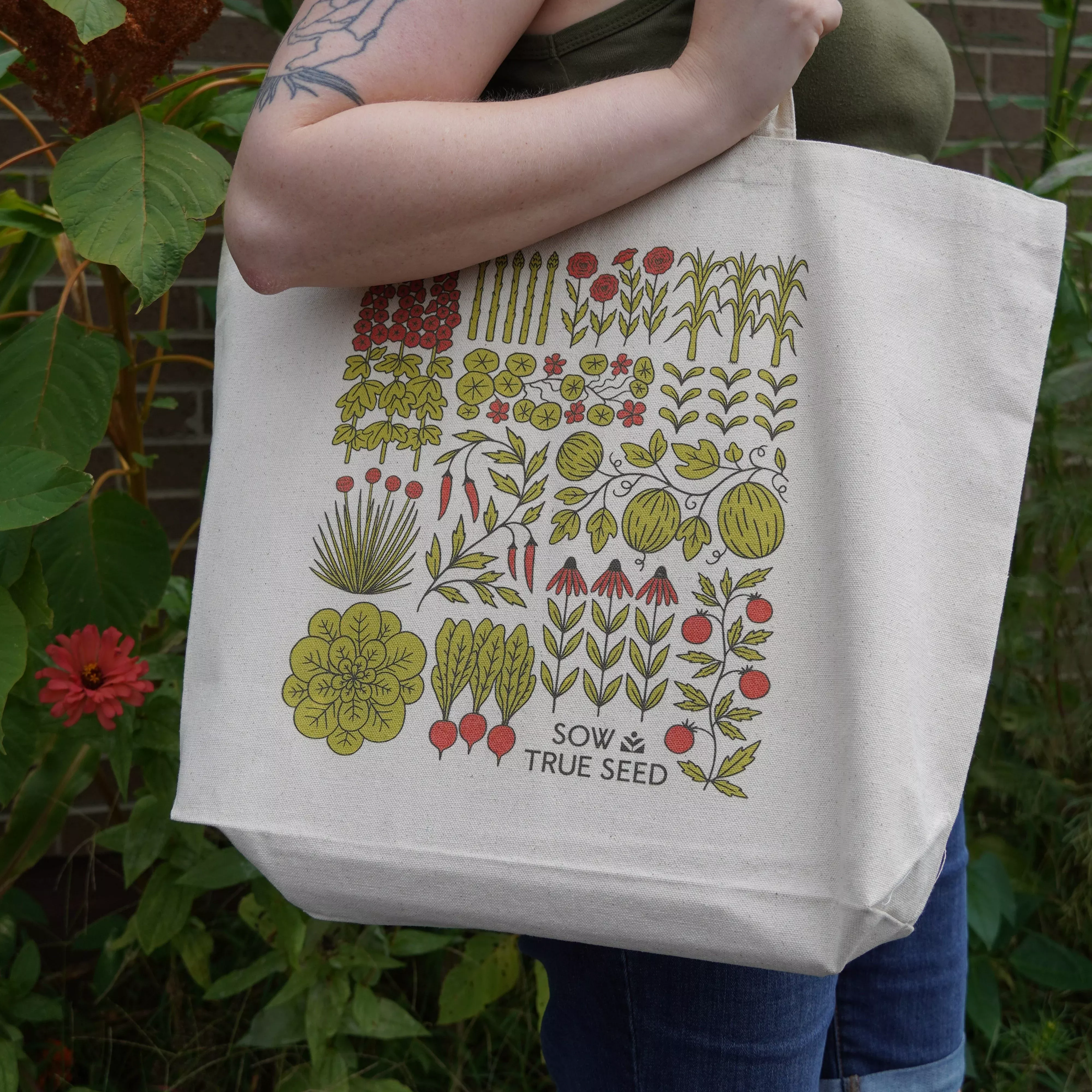Garden Quilt Tote Bag