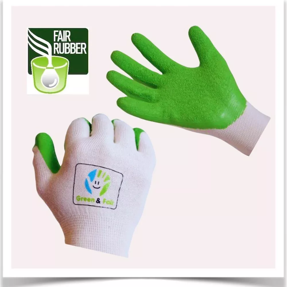green-gardening-gloves-with-natural-rubber-cotton 'Green' Gardening Gloves with Natural Rubber and Cotton