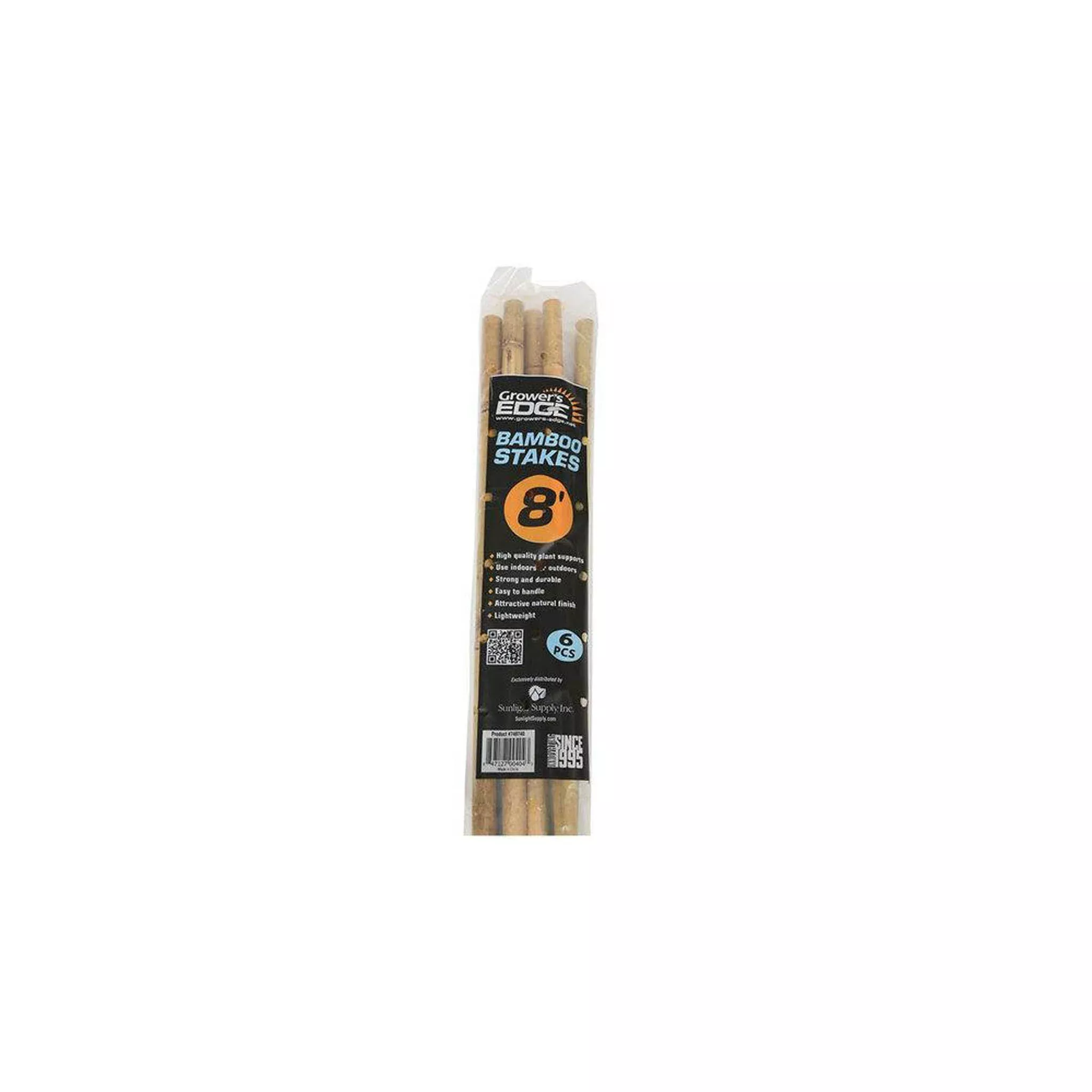 Grower's Edge Natural Bamboo Stakes 8 ft - 6/Bag