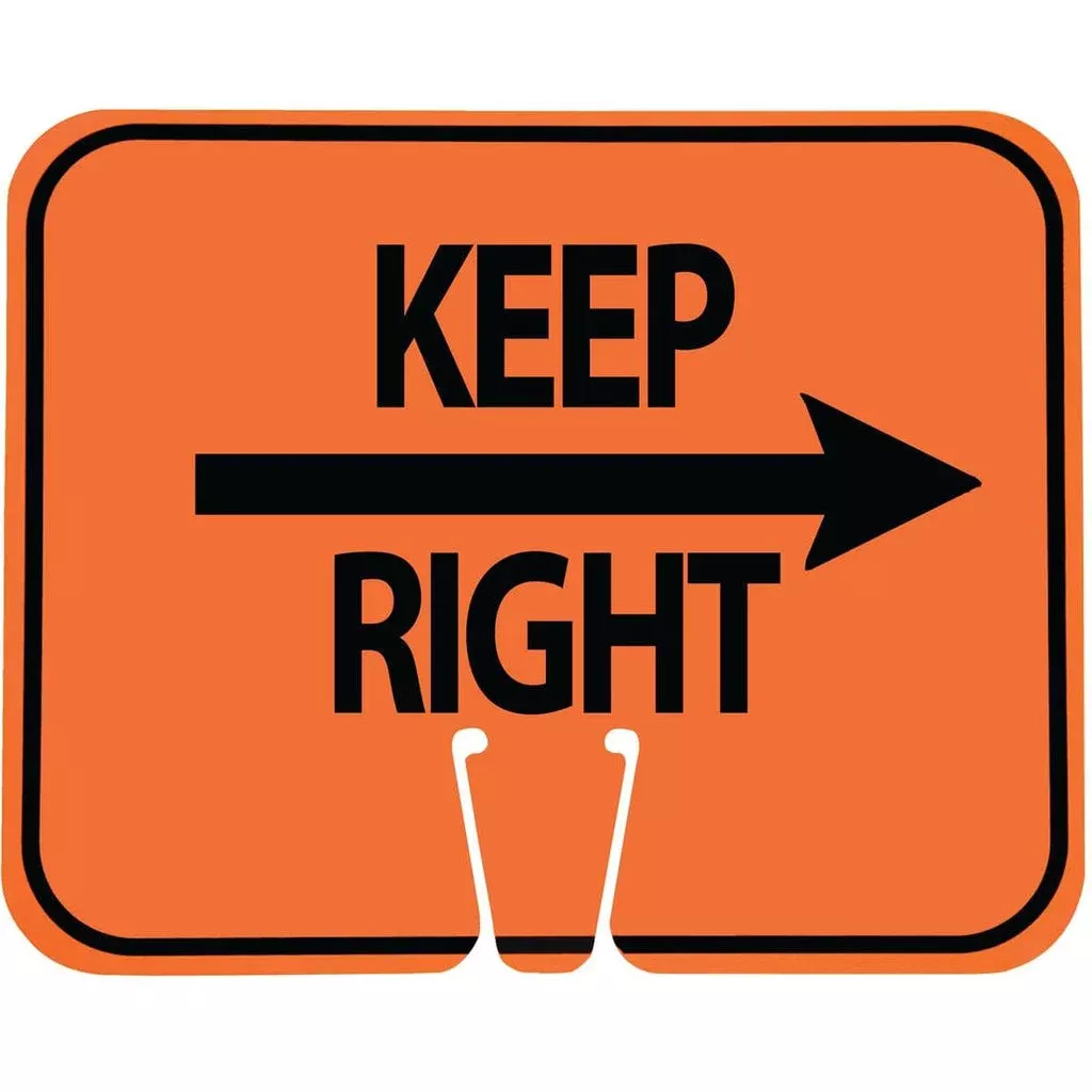 keep-right-traffic-cone-sign "Keep Right" Traffic Cone Sign