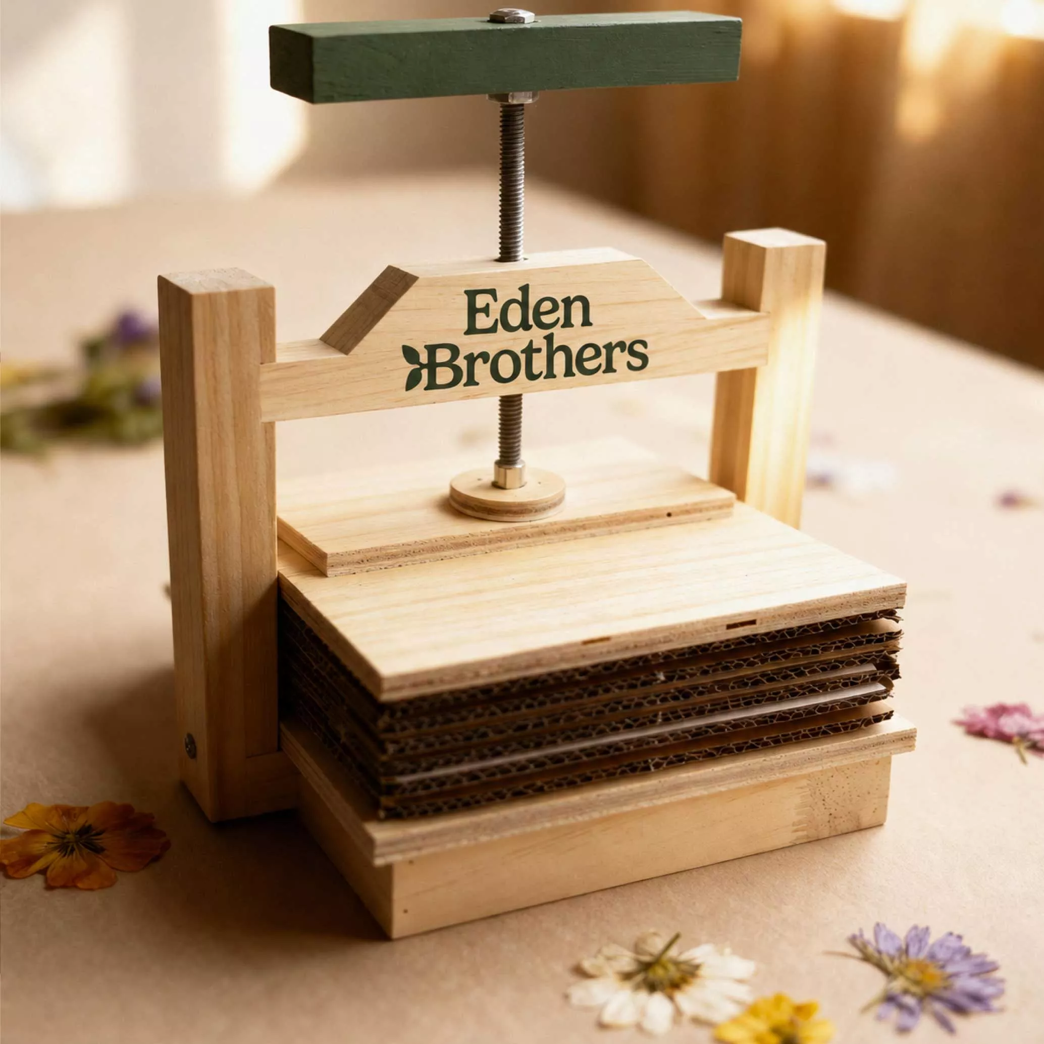 Large Wooden Flower Press