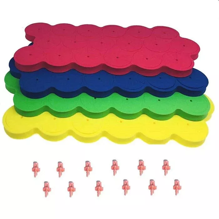 Neoprene Replacements Green / Yellow / Blue / Red 1.625in + 12 Replacement Sprayers (72pcs/Pack) - BetterGrow Hydro