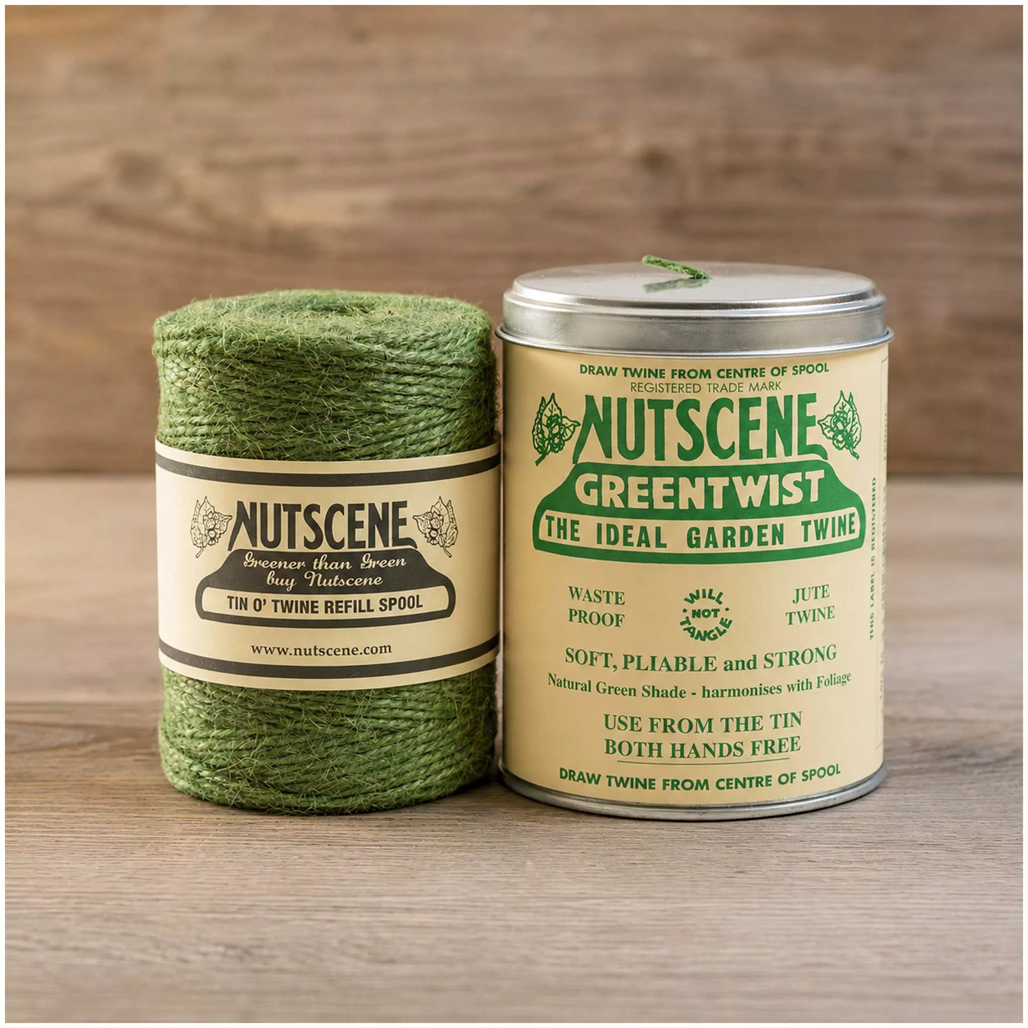 Nutscene Iconic Tin of Twine - Green