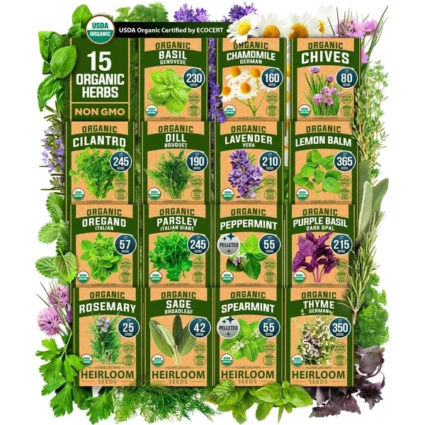 organic-herb-seed-pack-15-varieties-usda-certified Organic Herb Seed Pack - 15 Varieties - USDA Certified
