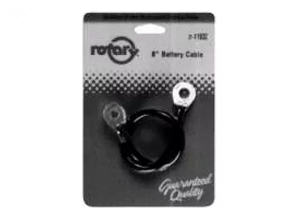 Rotary 11932. CABLE BATTERY CARDED 8" RED