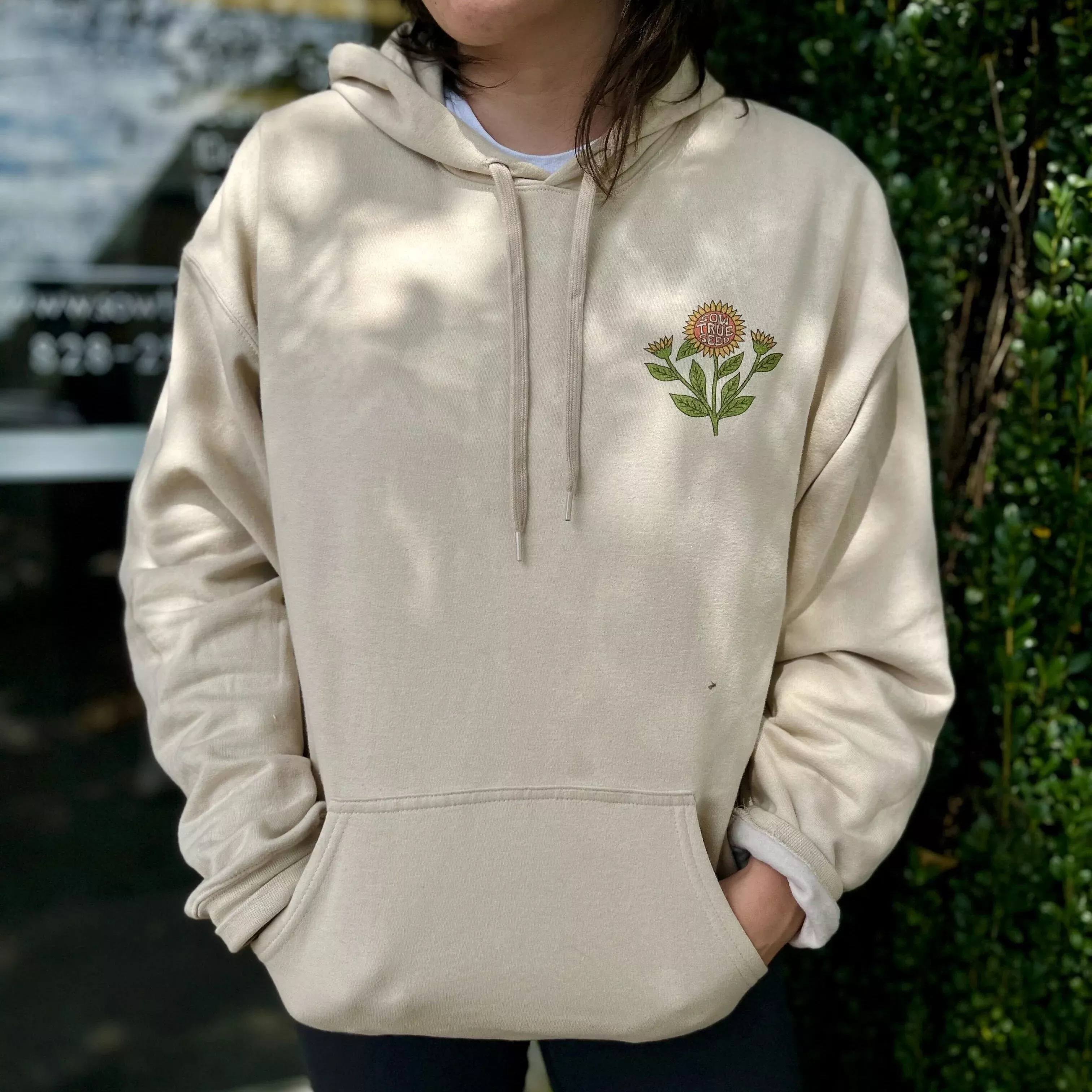 sow-grow-save-hoodie-cream "Sow, Grow, Save" Hoodie, Cream