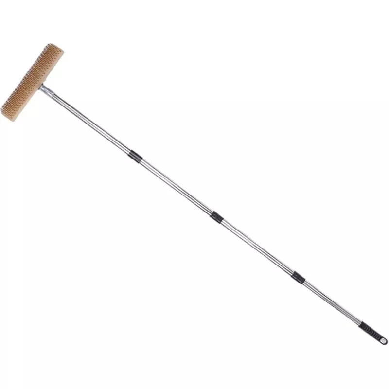 zjchao-stainless-steel-wire-scrub-brush-with-45-degree-angled-head-long-adjustab ZJchao Stainless Steel Wire Scrub Brush with 45 Degree Angled Head and Long Adjustable Handle, for Concrete Patio Moss Removal and Heavy Duty Outdoor Cleaning (30cm / 11.8in)