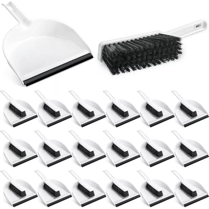 zubebe-18-pcs-mini-dustpan-brush-set-small-broom-dustpan-set-small-cleaning-brus Zubebe 18 Pcs Mini Dustpan and Brush Set, Small Broom and Dustpan Set Small Cleaning Brush Portable Hand Broom Set for Home Office Kitchen Table Desktop Floor Cleaning Supplies